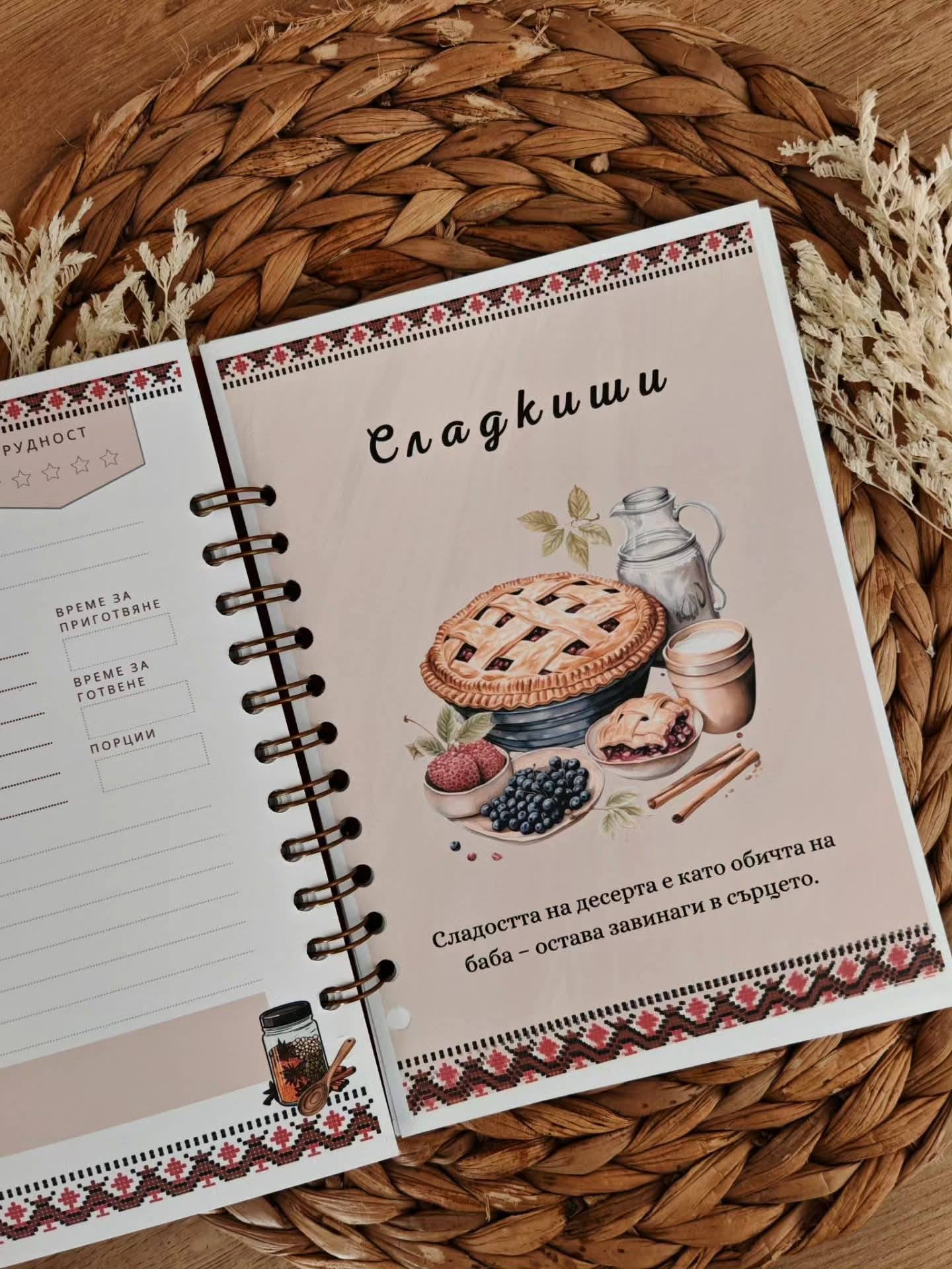 Персонализиран рецептурник за баба „Вкусът на корена“