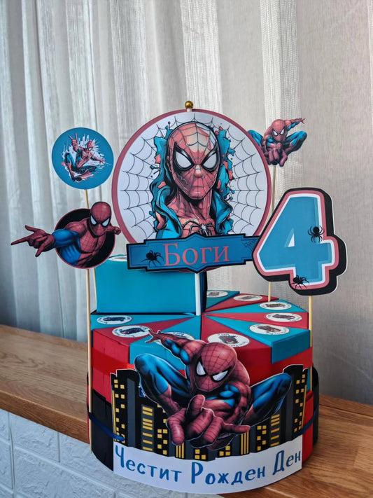 Картонена торта "Спайдърмен"
