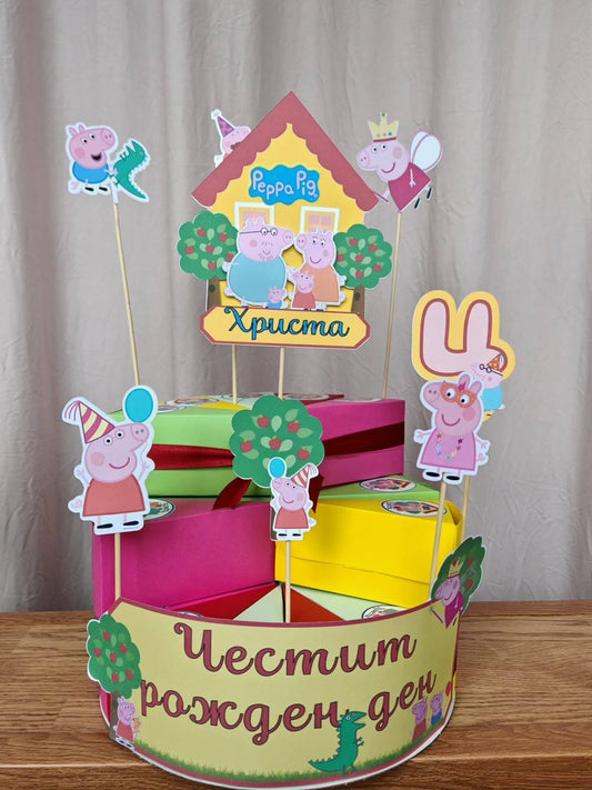 Картонена торта "Pepa Pig"